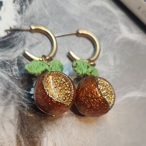 Orange metallic Earrings